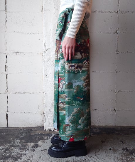 Horse Pattern Wrap Tight Skirt GN