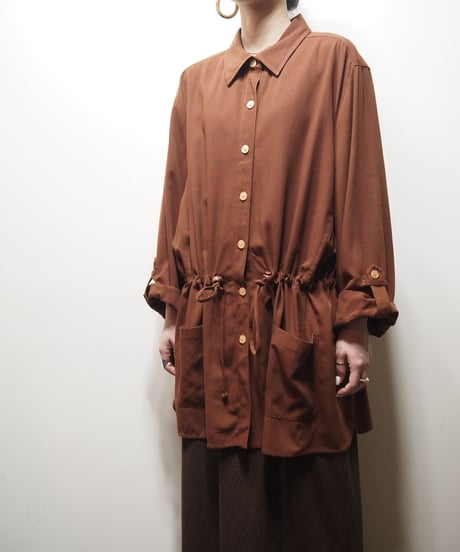 Drawstring Shirt Jacket BR
