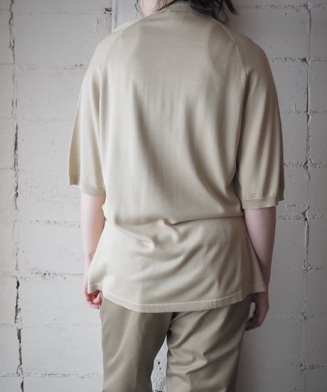 Short Sleeve Silk Polo Knit BE