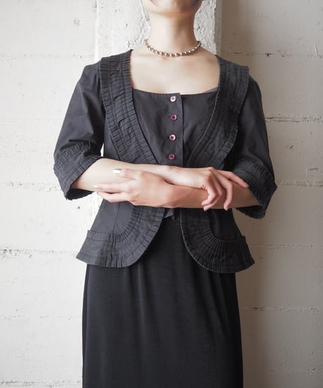1980's KENZO Frill Blouse BK