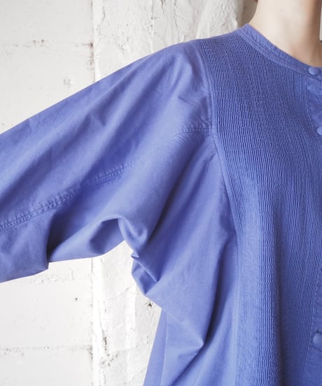 Mountain Folk Pintuck Collarless Shirt PUR