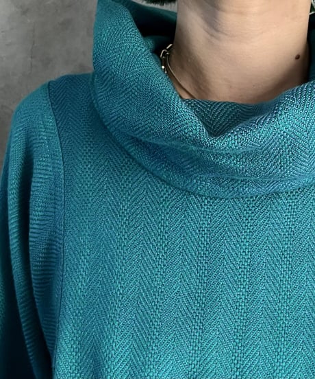 Turtle Neck Dolman Sleeve Dress BL