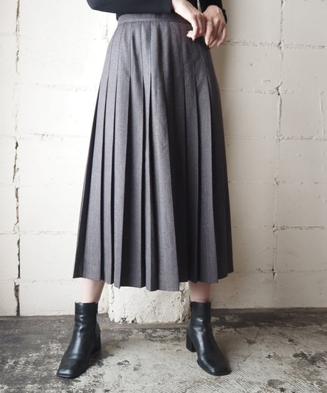 Check Pleated Skirt GR