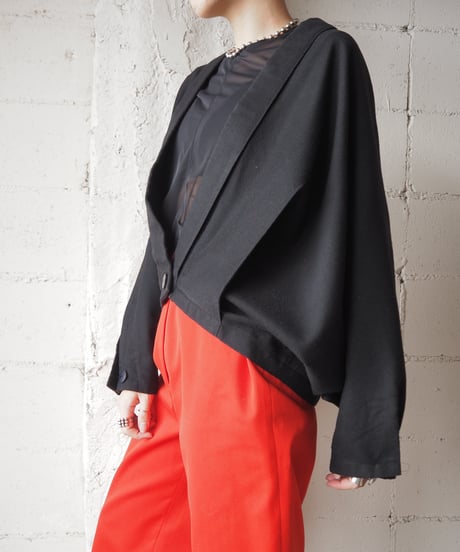 Shawl  Collar Dolman Sleeve Jacket BK