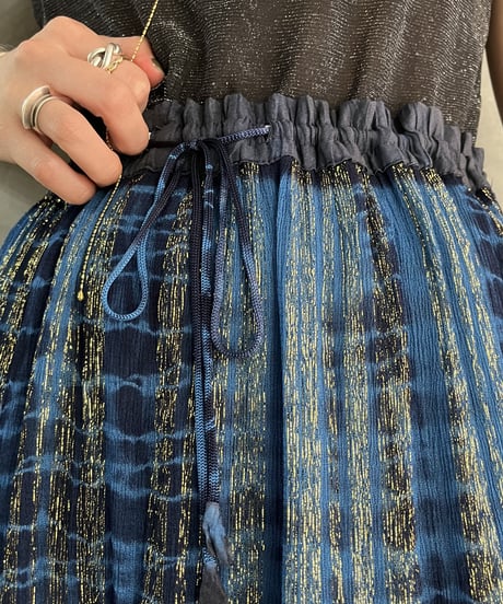 Indian Shirring Tired Skirt BLGO