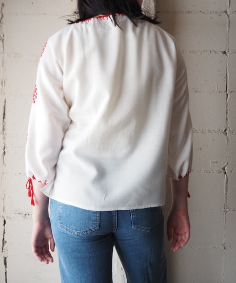 Hungarian Hand Embroidered Blouse WHRE