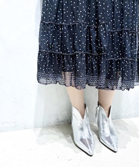 MAX STUDIO Tiered Tulle Dot N/S Dress BK
