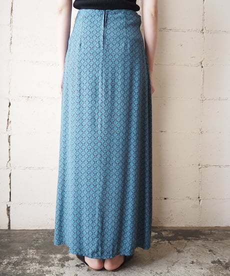 Cell Pattern Long Tight Skirt  GNGR