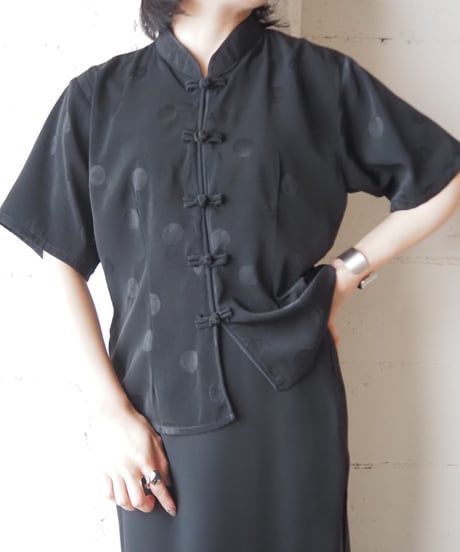 Shadow Dot China Shirt BK