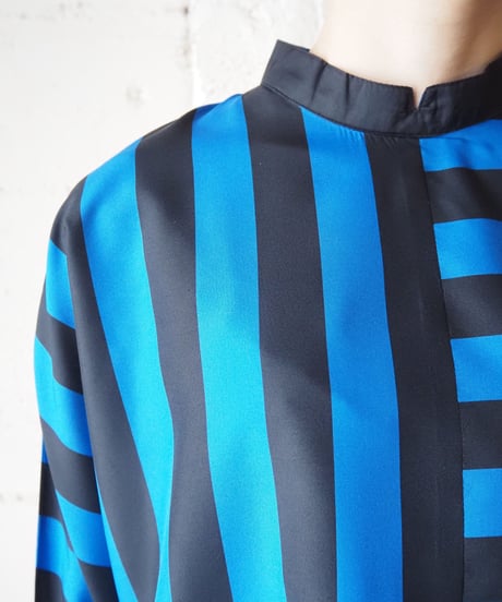 Stripe×Border Dolman Sleeve Blouse BKBL