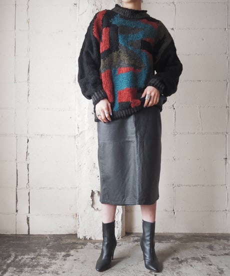 Chenille Yarn Panel Knit BKREGN