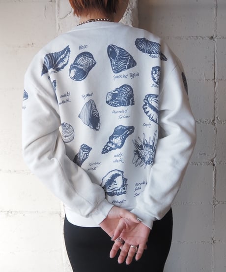 Many Shell Print Sweat WH
