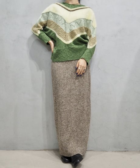 Dolman Sleeve Design Mohair Knit LGN