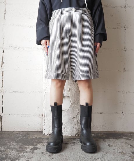 LAUREN Stripe Short Pants WHBK