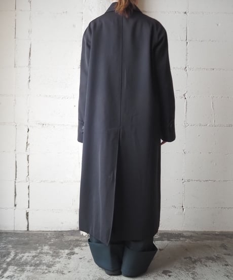 Burberrys' Wool Stand Fall Collar Long Coat NV