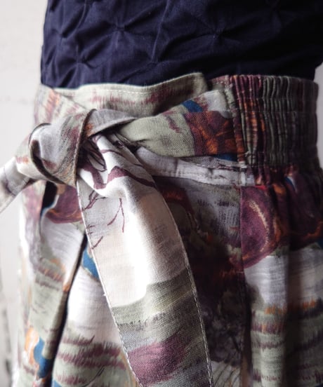 Horse Riding Pattern Belted Skirt IVKA