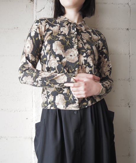 Pringle Flower Pattern Cashmere Knit BK IV