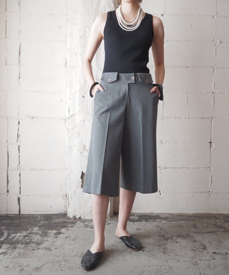 Center Pressed Wide Half Pants GR