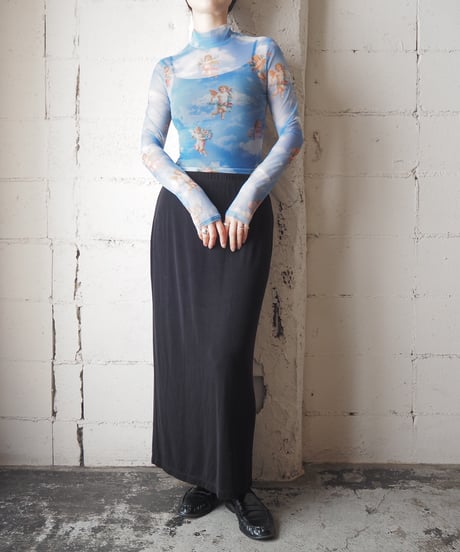 Mock Neck Sheer Cutsewn Angel LBL