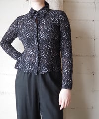 Made in USA Sheer Lace Shirt BKSV
