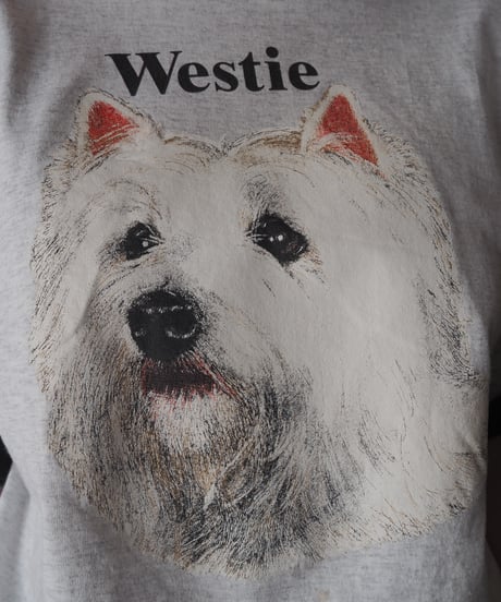 Westie Bicolor Dog Print Tee LGRBK