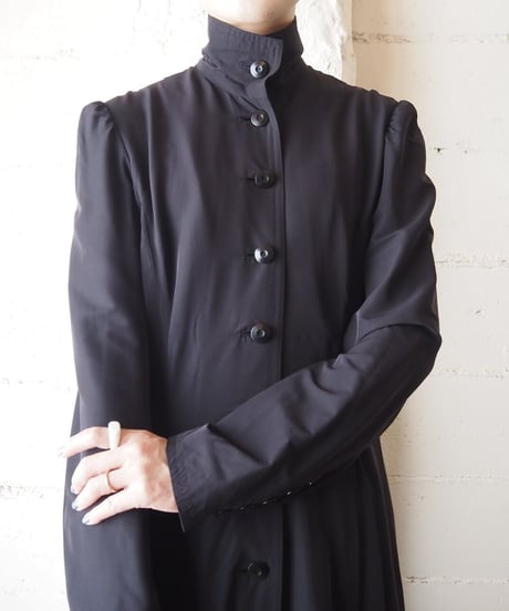 Stand Collar Coat Dress BK