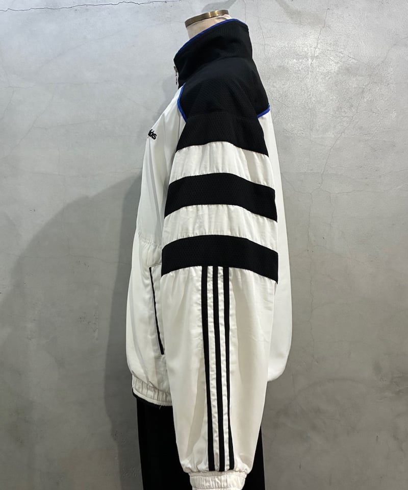 90s adidas White x Black Nylon Jacket 常田 幻級 adidas 90s ナイロンコーチジャケット 常田大希着用 同型