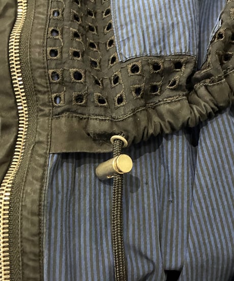 DIESEL S/S Blouson × Shirt Docking Dress NVBK