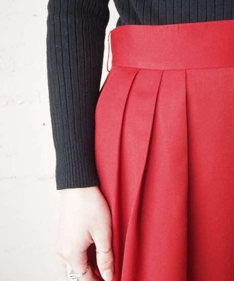 Tuck Flared Skirt RE