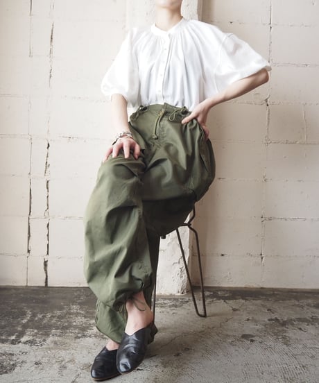 Puff Sleeve Gather Blouse WH