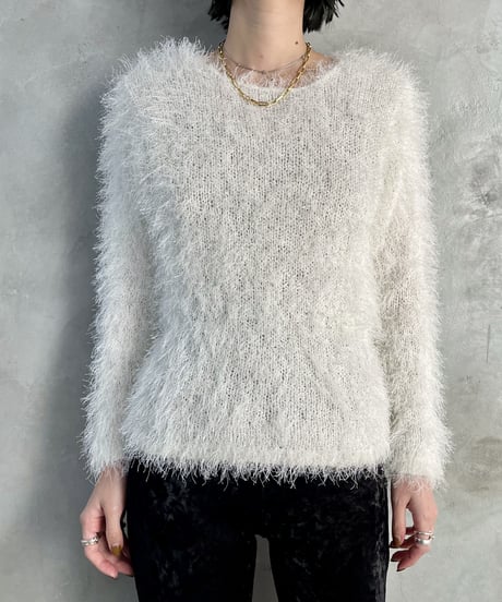 Shaggy Design Knit WH
