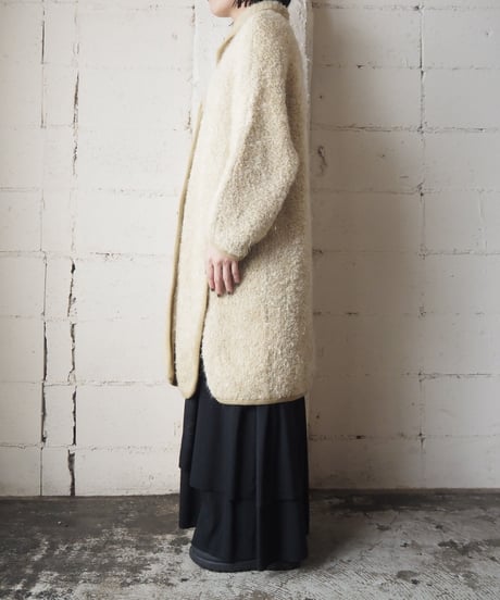 Open Collar Knit Coat BE