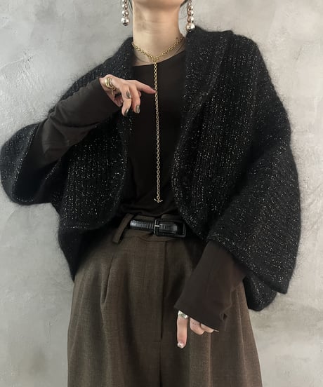 Lame Design Dolman Mohair Cardigan BKGO