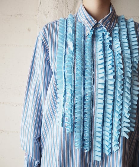 ORFEO MIX Frilled Shirt BLWH