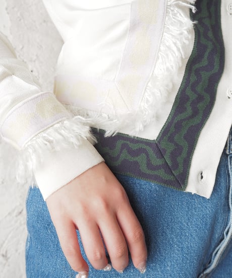 CARVEN fringe Sheer Cardigan YEPURGN