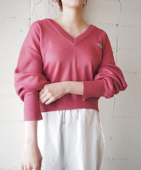 REMAKE LACOSTE V Neck Sweater PI