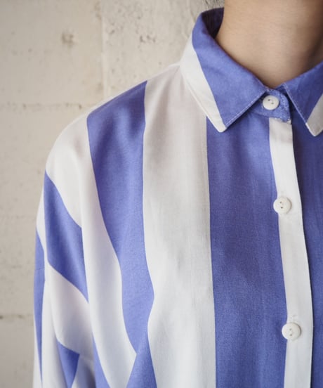 Dolman Sleeve Stripe shirt PURWH