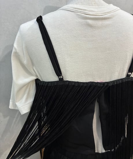 Two Tone Fringe Bustier BKBE