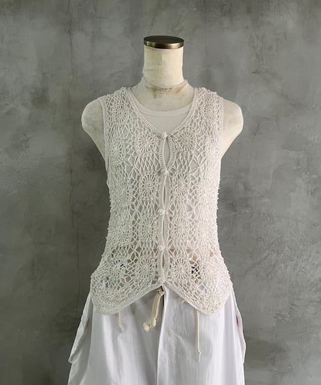 Beads × Crochet Vest WH