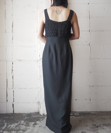 Lace Layered Camisole Dress BK