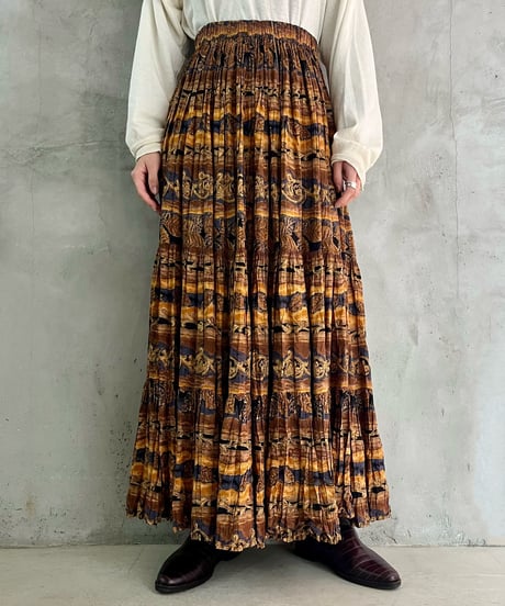 Art Design Pattern Tiered Skirt BR
