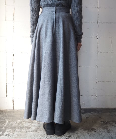Flared Long Wool Skirt GR