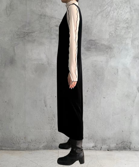 Velour Sleeveless Dress BK