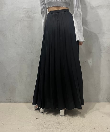 Pleated Long Skirt BK