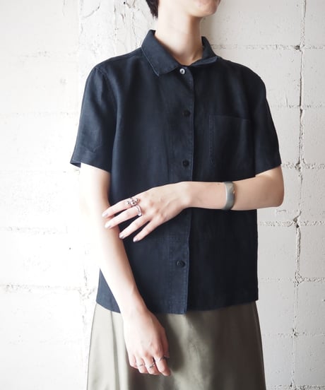 NORTON Linen Shortsleeve Shirt BK