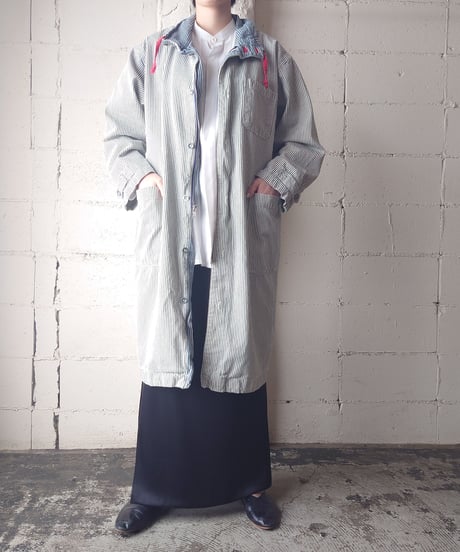 Stand Collar Stripe Coat NVWH
