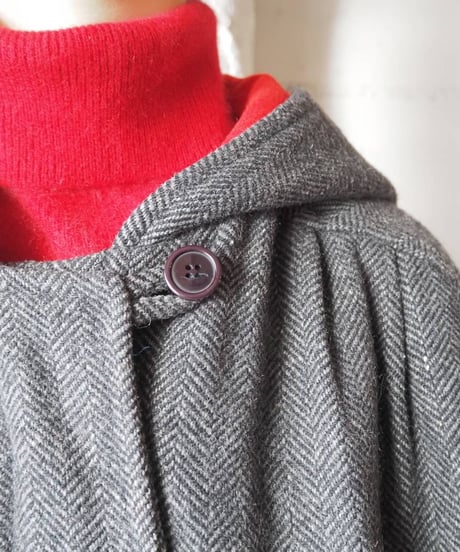 Bicolor Hooded Raglan Coat GRRE
