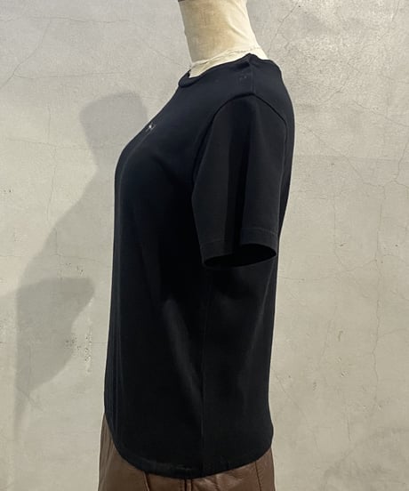agnes b Shoulder Button Tee BK