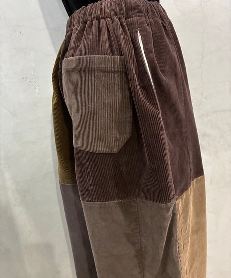 Remake Corduroy Patch Work Pants BR