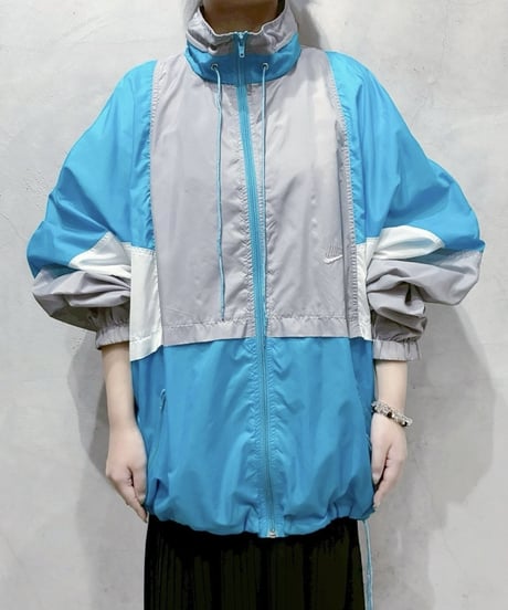 90's NIKE Tricolor Nylon Jacket LBLLGRWH